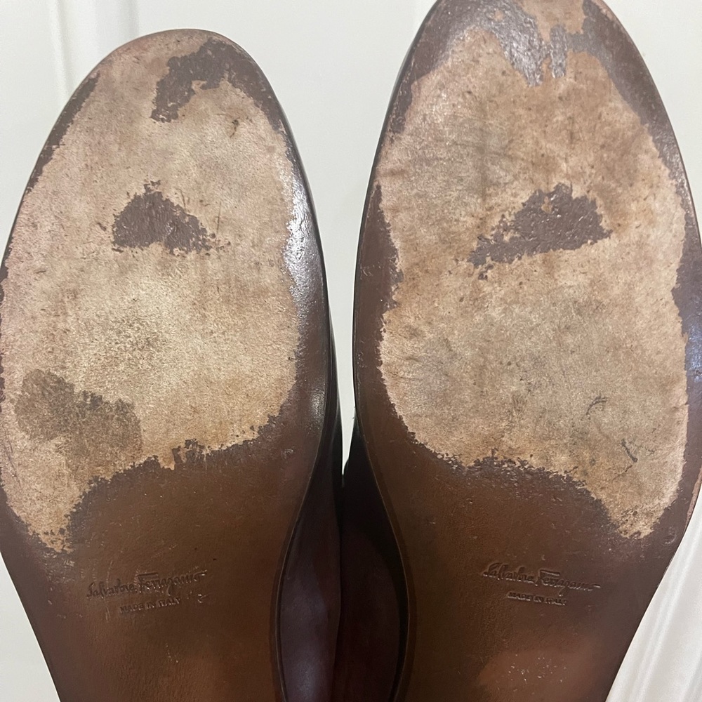 Salvatore Ferragamo Dark Brown Loafers Sz 12 D - Picture 11 of 16